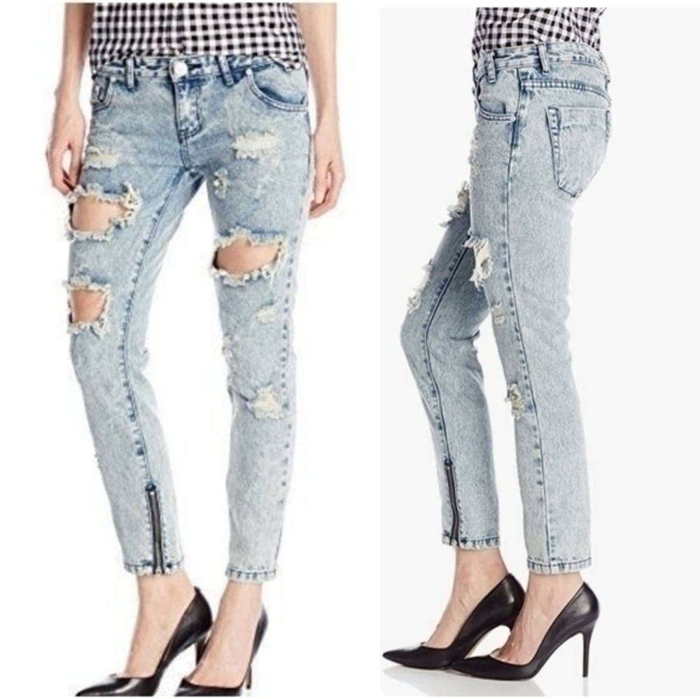 NWT One Teaspoon Trashed Free Birds Jeans in 1966 color